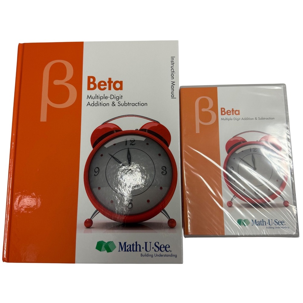 Math-U-See Beta Multiple-Digit Addition Subtraction Instruction Manual & DVD Set